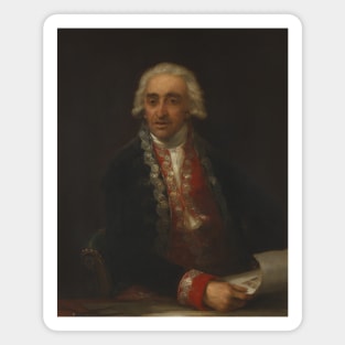 Portrait of Juan de Villanueva by Francisco Goya Magnet